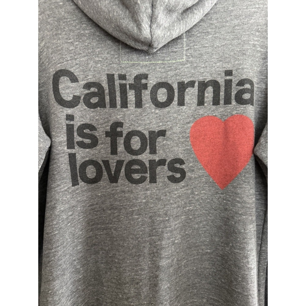 Aviator Nation California is For Lovers Zip Up Hoodie Gray Size Medium - Picture 10 of 13